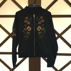 Romeo and Juliet Couture satin bomber jacket